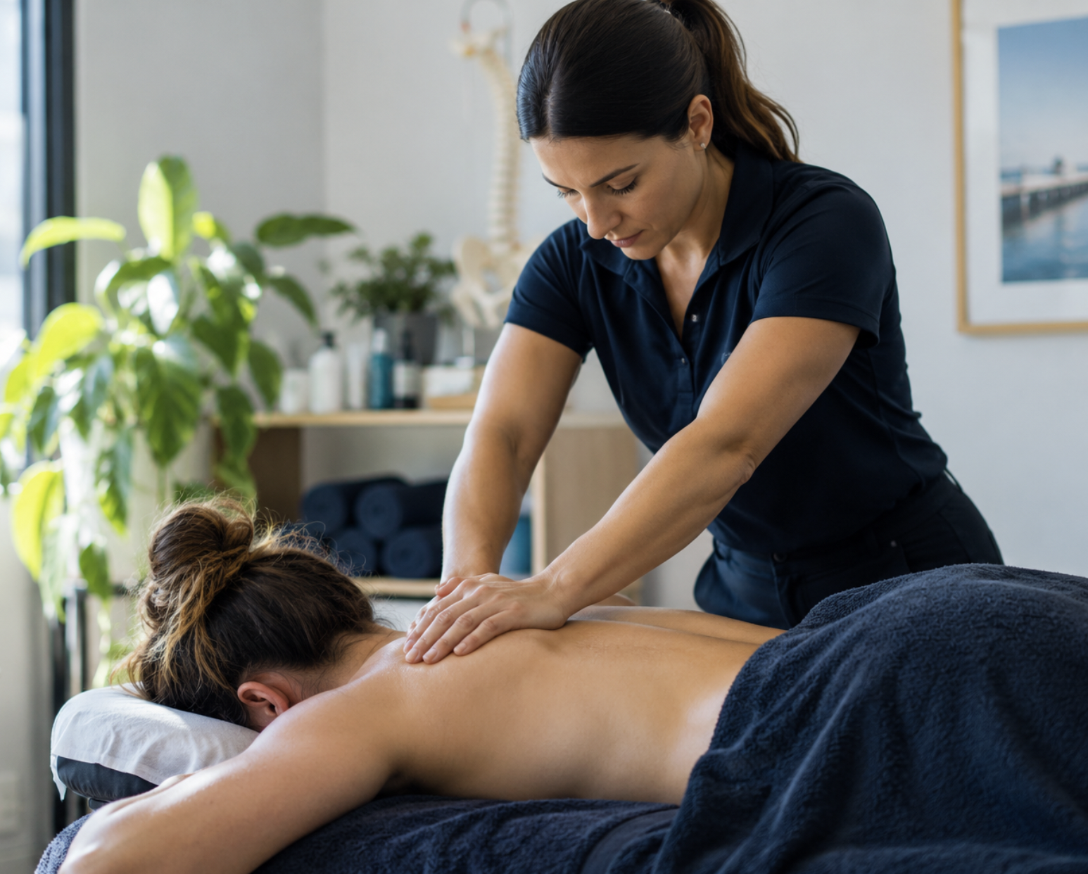 Woman receiving a professional remedial massage